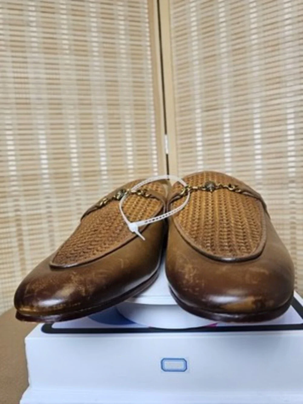 Kurt Geiger London Ali Woven Bit Loafers Men's Brown Leather US 13 EU 47 New